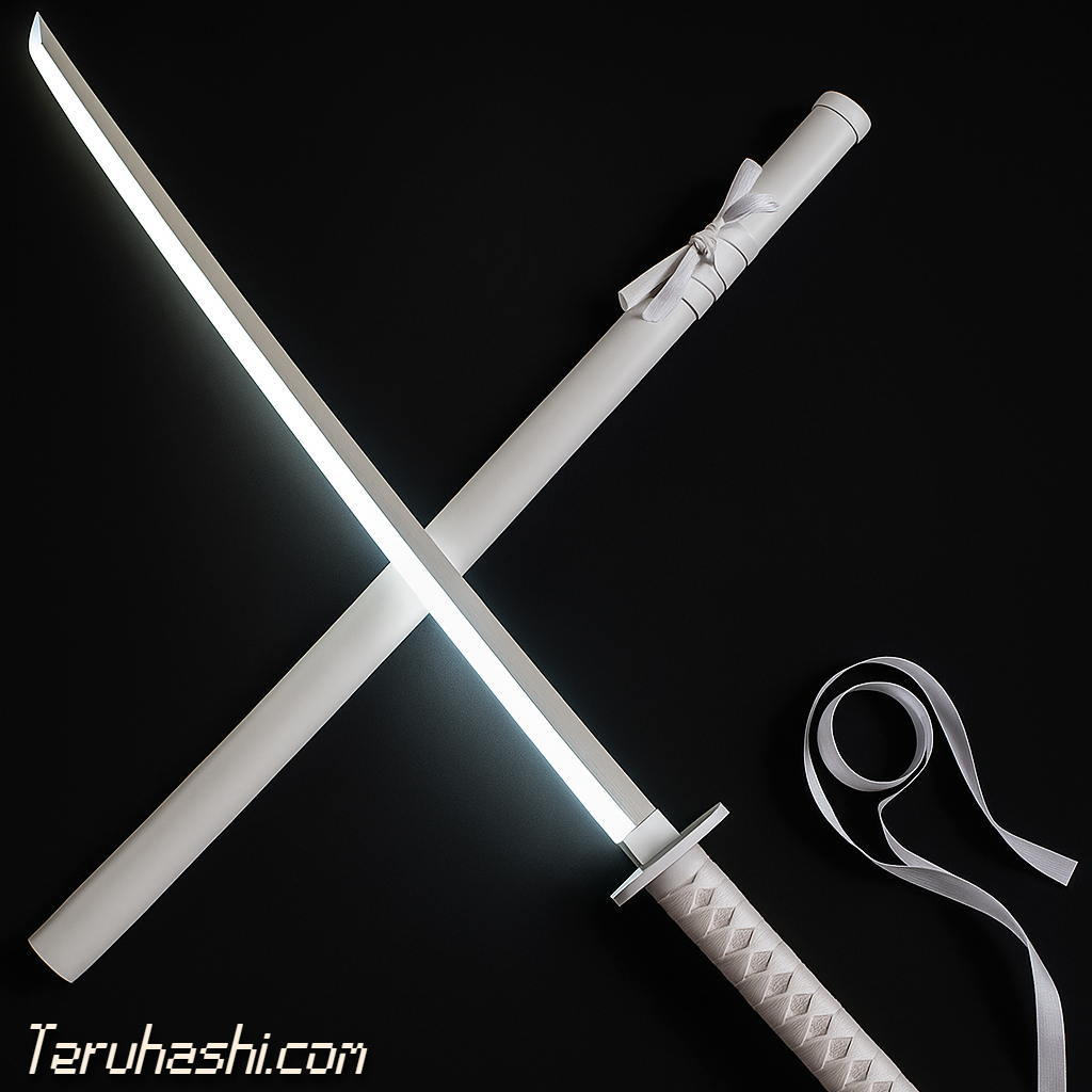 Handmade "Rukia Kuchiki" Ice White Led Samurai Katana
