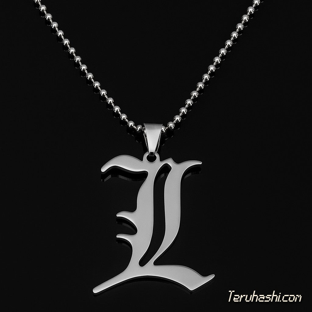 Handcrafted Titanium Steel “L” Neckpiece