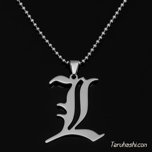 Handcrafted Titanium Steel “L” Neckpiece